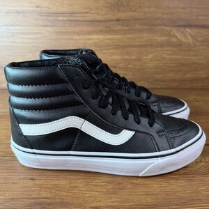 Vans Leather Sk8-hi High Top Sneakers Women’s Size 8 Lace Up Shoes